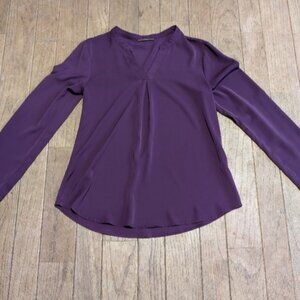 Women's Purple Long Sleeve Blouse